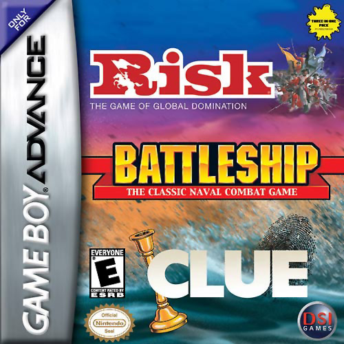 Risk, Battleship, Clue (U)(Trashman) Box Art
