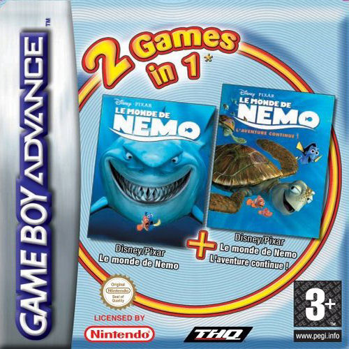 2 in 1 - Finding Nemo & Finding Nemo The Continuing Adventures (E)(Independent) Box Art