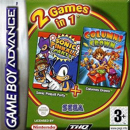 2 in 1 - Sonic Pinball Party & Columns Crown (E)(Independent) Box Art
