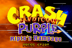 2 in 1 - Crash Bandicoot Purple - Ripto's Rampage & Spyro Orange - The Cortex Conspiracy (U)(Independent) Snapshot