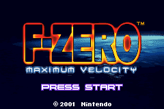F-Zero - Maximum Velocity (U)(Mode7) Title Screen
