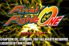 Final Fight One (E)(Paracox) Title Screen