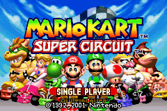Mario Kart - Super Circuit (E)(Cezar) Title Screen