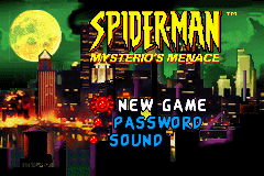Spider-Man - Mysterio's Menace (U)(Mode7) Title Screen