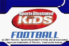 Sports Illustrated For Kids - Football (U)(Venom) Title Screen
