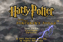 Harry Potter and the Sorcerer's Stone (U)(Lightforce) Title Screen