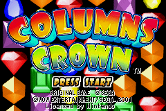 Columns Crown (E)(Menace) Title Screen