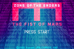 Zone of the Enders - The Fist of Mars (U)(Mode7) Title Screen