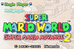 Super Mario World - Super Mario Advance 2 (E)(Cezar) Title Screen