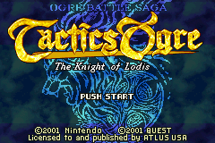 Tactics Ogre - The Knight of Lodis (U)(Mode7) Title Screen