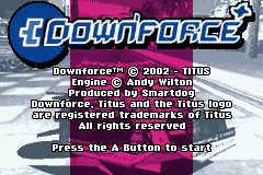 Downforce (U)(Mode7) Title Screen