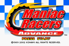 Maniac Racers Advance (E)(Patience) Title Screen