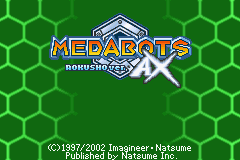 Medabots AX - Rokusho Version (E)(Patience) Title Screen