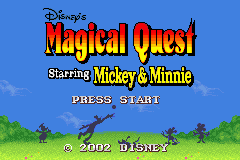 Disney's Magical Quest Starring Mickey and Minnie (U)(Eurasia) Title Screen
