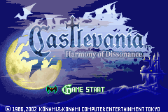 Castlevania - Harmony of Dissonance (E)(Eurasia) Title Screen