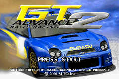 GT Advance 2 - Rally Racing (E)(Independent) Title Screen