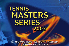 Tennis Masters Series 2003 (E)(Independent) Title Screen