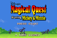 Disney's Magical Quest Starring Mickey and Minnie (E)(Patience) Title Screen