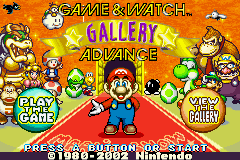 Game & Watch Gallery Advance (E)(Menace) Title Screen