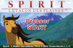 Spirit - L'etalon des Plaines (F)(Patience) Title Screen