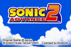 Sonic Advance 2 (U)(Independent) Title Screen