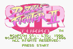 Super Puzzle Fighter II (E)(Mugs) Title Screen