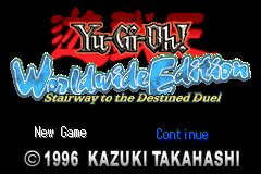 Yu-Gi-Oh! Worldwide Edition (E)(Eurasia) Title Screen