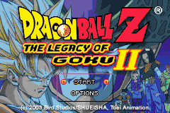 Dragon Ball Z - The Legacy of Goku II (U)(TrashMan) Title Screen