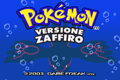 Pokemon Zaffiro (I)(Independent) Title Screen