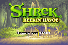 Shrek Reekin' Havoc (U)(Mode7) Title Screen