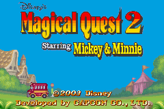 Disney's Magical Quest 2 Starring Mickey and Minnie (E)(Rising Sun) Title Screen