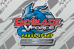 Beyblade VForce - Ultimate Blader Jam (U)(Evasion) Title Screen