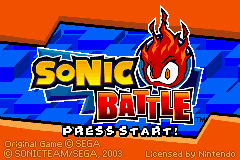 Sonic Battle (U)(Rising Sun) Title Screen