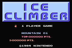 Famicom Mini - Vol 3 - Ice Climber (J)(Rising Sun) Title Screen