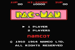 Famicom Mini - Vol 6 - Pacman (J)(Rising Sun) Title Screen