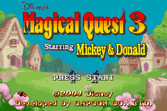 Disney's Magical Quest 3 Starring Mickey and Donald (E)(Rising Sun) Title Screen