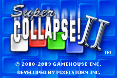 Super Collapse II (U)(Independent) Title Screen