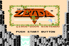 Classic Nes - The Legend of Zelda (U)(TrashMan) Title Screen
