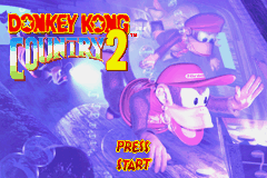 Donkey Kong Country 2 (E)(Morrigan) Title Screen