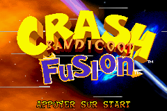 Crash Bandicoot Fusion (E)(Rising Sun) Title Screen