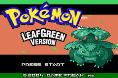 Pokemon Leaf Green (U)(Independent) Title Screen