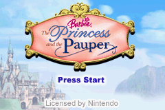 Barbie as the Princess and the Pauper (U)(Chameleon) Title Screen