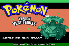 Pokemon Vert Feuille (F)(Rising Sun) Title Screen