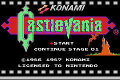 Classic NES - Castlevania (U)(BatMan) Title Screen