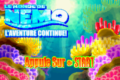 Finding Nemo - The Continuing Adventures (E)(Rising Sun) Title Screen