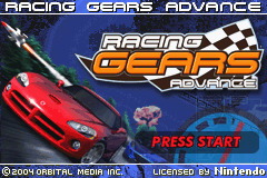 Racing Gears Advance (E)(Rising Sun) Title Screen