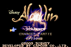 Disney's Aladdin (U)(Independent) Title Screen