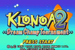 Klonoa 2 - Dream Champ Tournament (U)(Venom) Title Screen