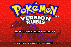 Pokemon Rubis (F)(Independent) Title Screen