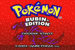 Pokemon Rubin (G)(Squirrels) Title Screen